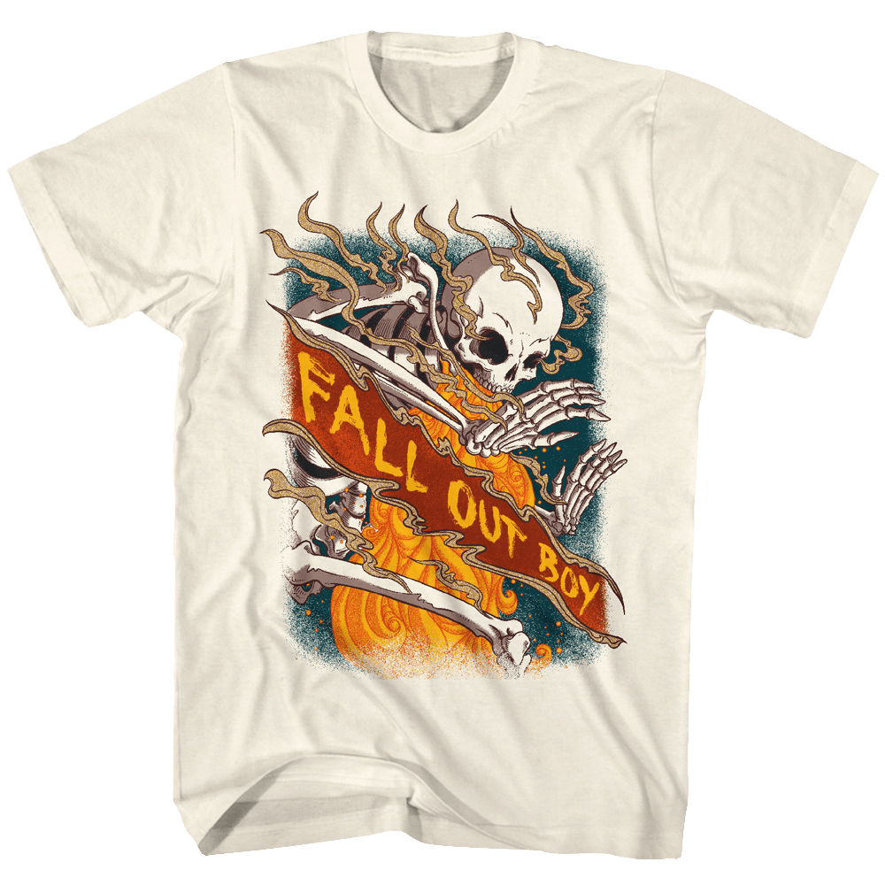 Fall Out Boy Fire Skeleton T-Shirt