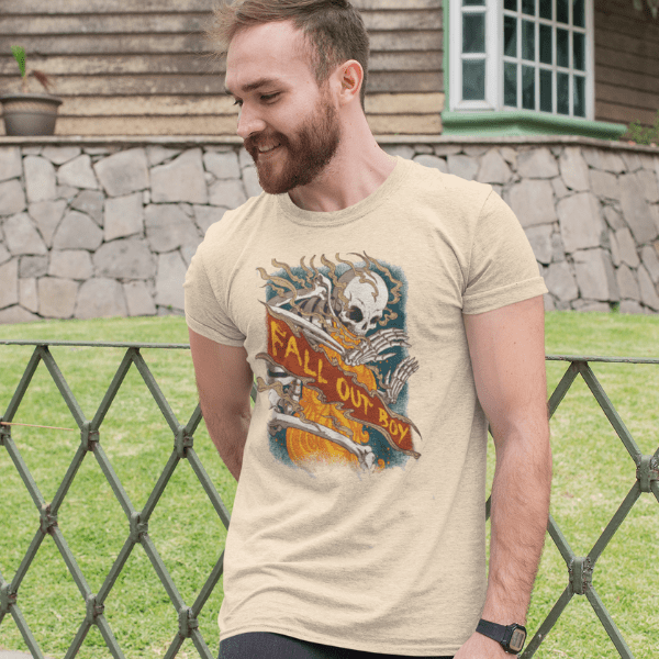 Shirt Fall Out Boy Fire Skeleton T-Shirt