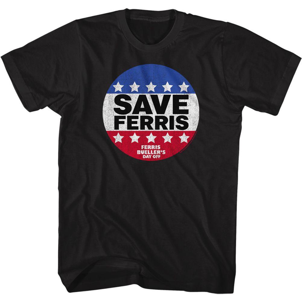 Shirt Ferris Bueller's Day Off - Save Ferris Flag Button Slim Fit T-Shirt