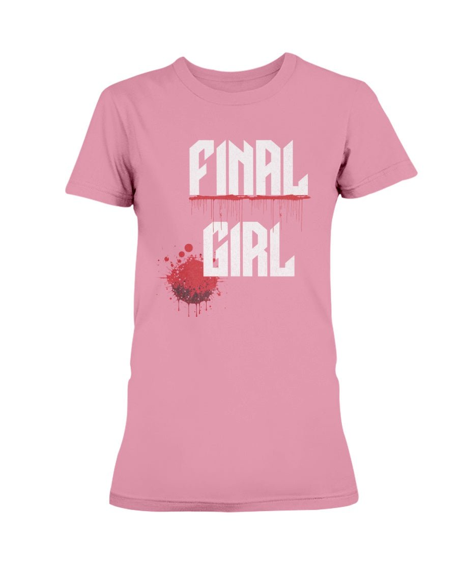 Safety Pink / XS Final Girl Horror Splatter Women's T-Shirt FUEL-4EE44A6