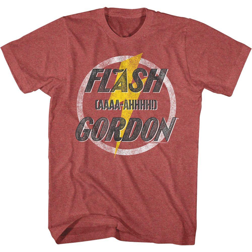 Flash Gordon Movie Theme Song Logo Red Heather T-Shirt