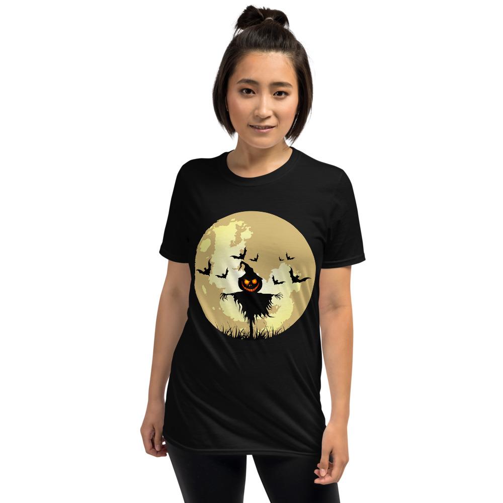 Full Moon Scarecrow Halloween Horror T-Shirt