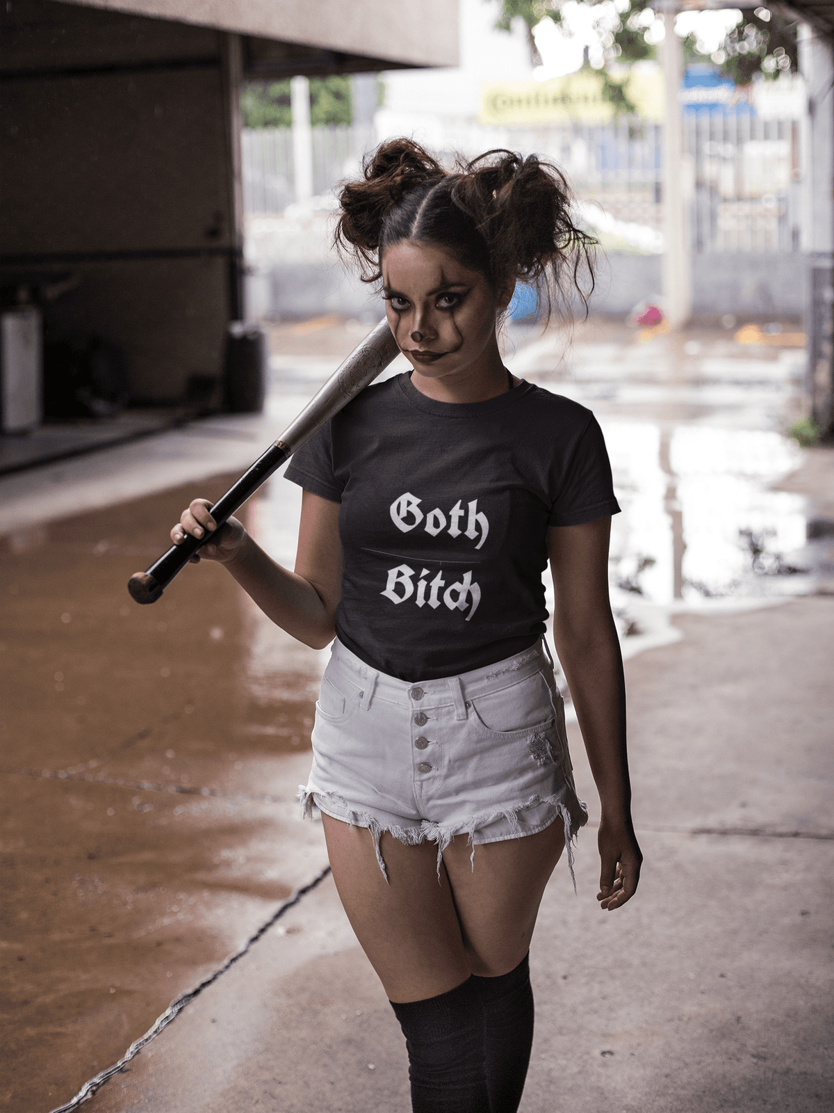  Goth Bitch Black Juniors T-Shirt