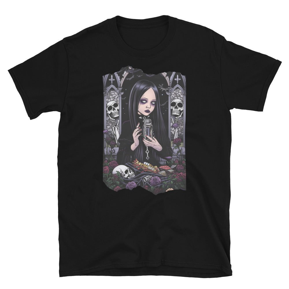 Black / S Gothic Nights in the Graveyard Short-Sleeve Unisex T-Shirt 6075563_474