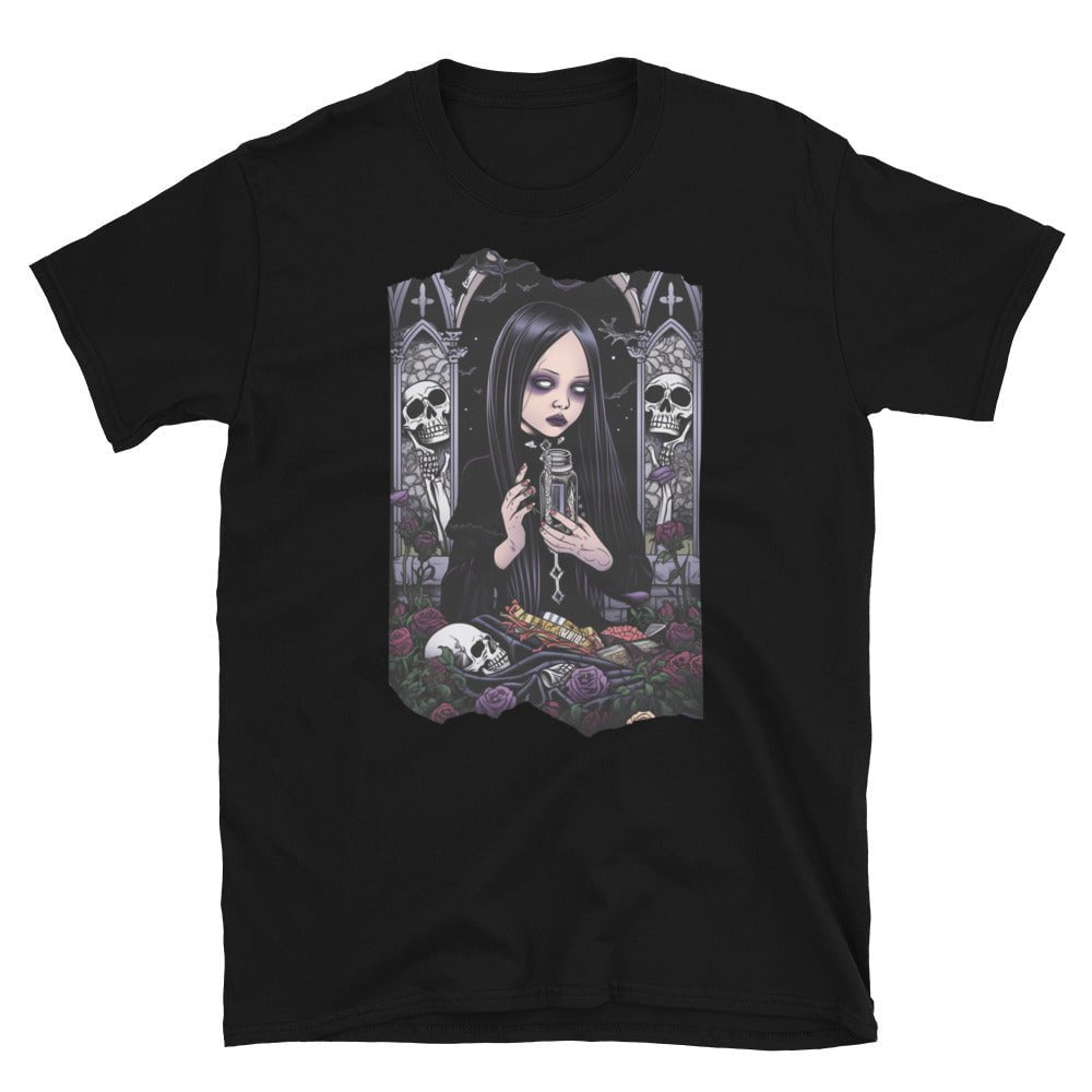 Black / S Gothic Nights in the Graveyard Short-Sleeve Unisex T-Shirt