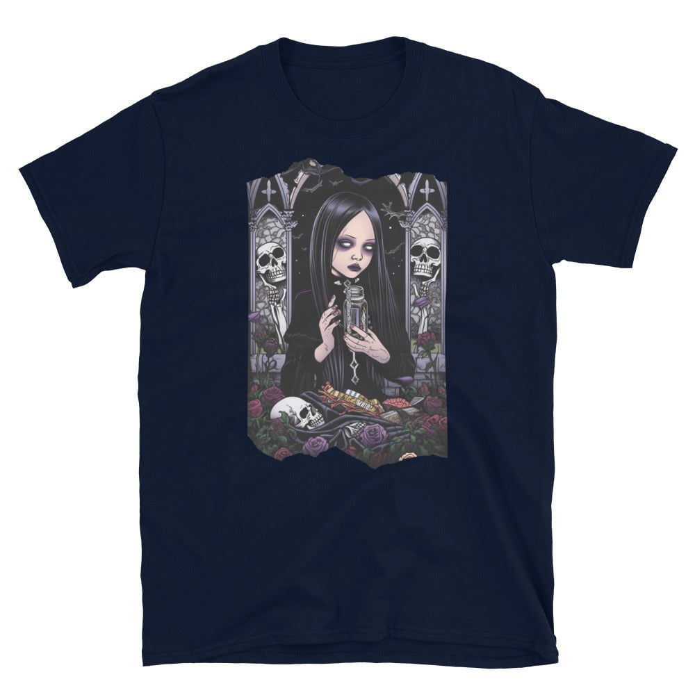 Navy / S Gothic Nights in the Graveyard Short-Sleeve Unisex T-Shirt 6075563_496
