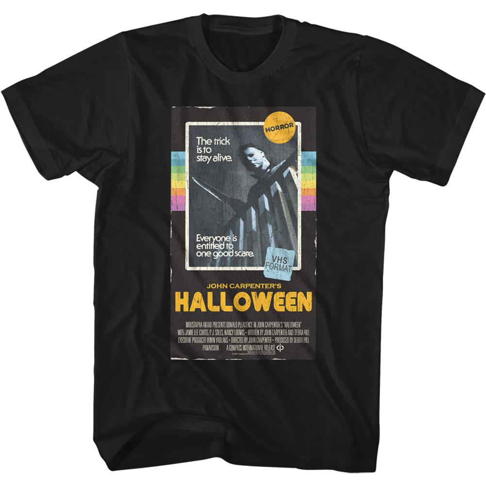 Halloween Movie VHS Cover Slim Fit T-Shirt