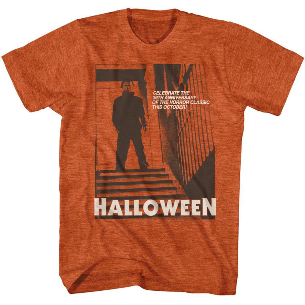 Shirt Halloween - Stair Top Orange Soft Fit T-Shirt