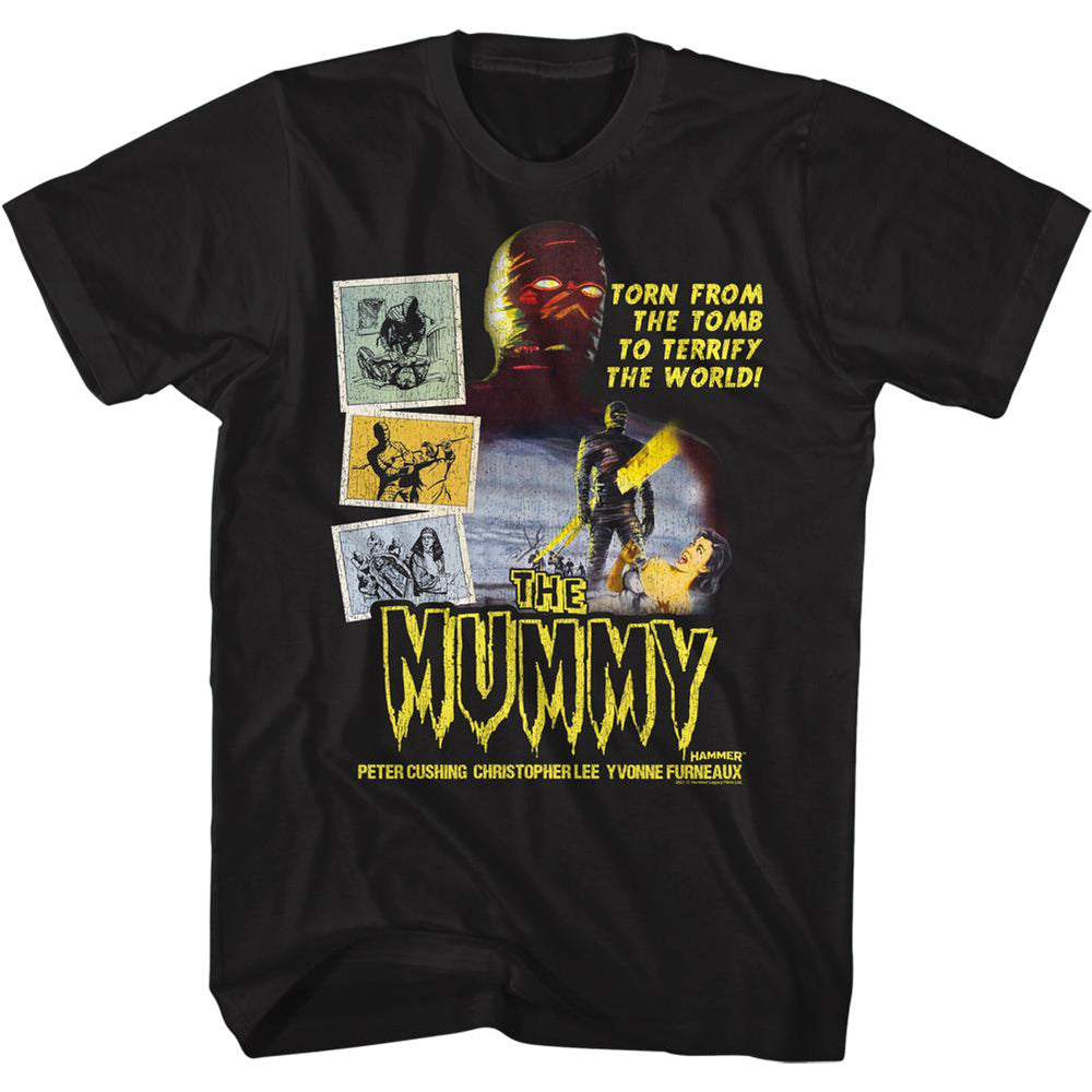 Shirt Hammer Horror - The Mummy Movie Poster Slim Fit T-Shirt