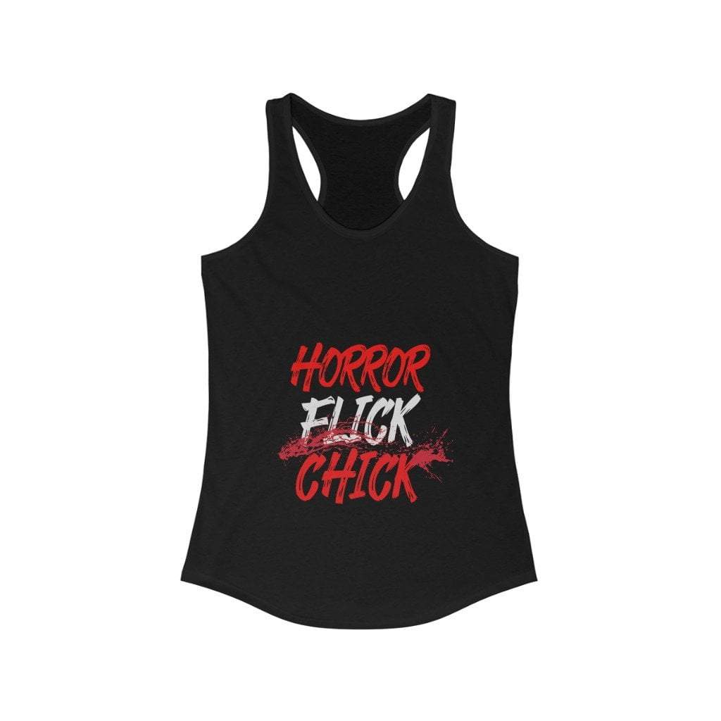 Solid Black / XS Horror Flick Chick Women's  Racerback Tank Top 2732259424