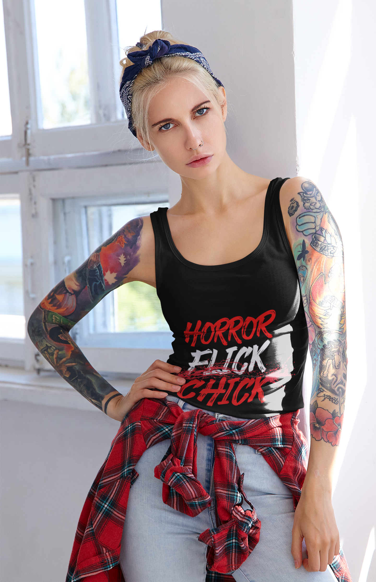 Horror Flick Chick Women's  Racerback Tank Top