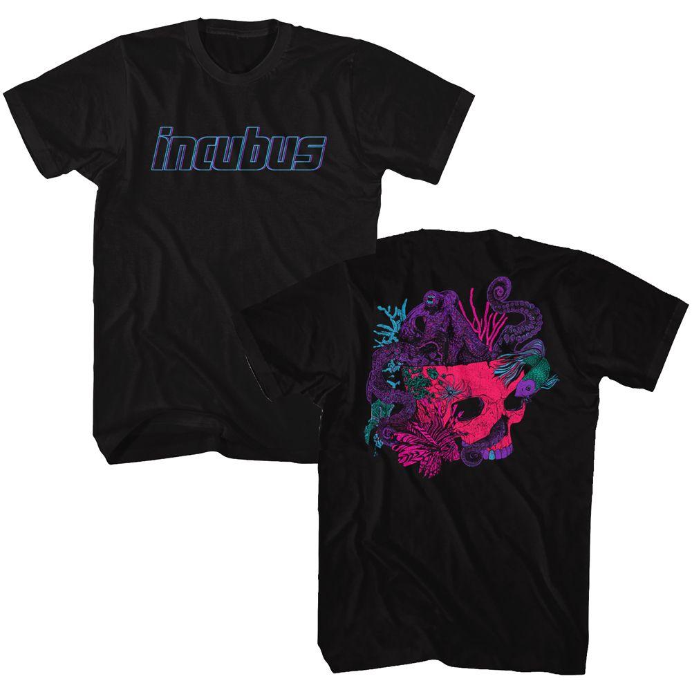 Shirt Incubus - Octopus Skull Black Slim Fit T-Shirt