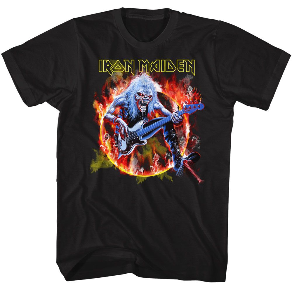 Shirt Iron Maiden Eddie Flaming Circle Official T-Shirt