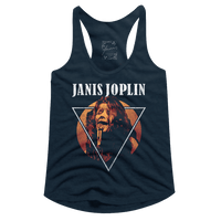 Load image into Gallery viewer, Janis Joplin Triangle Photo Women&#39;s Racer Back Tank Top
