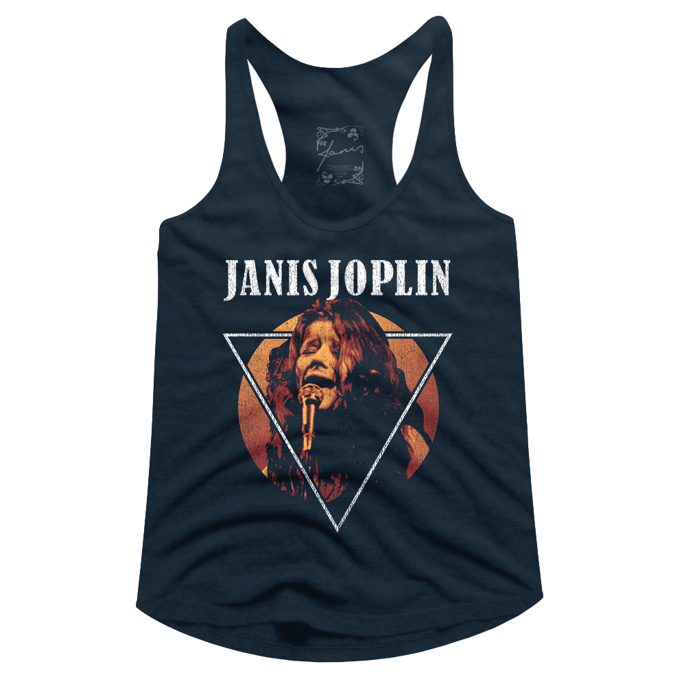 Shirt Janis Joplin Triangle Photo Women's Racer Back Tank Top