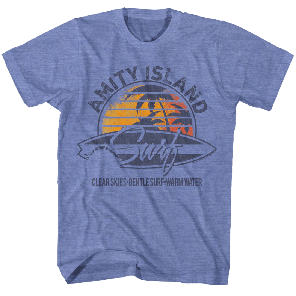 Jaws Amity Island Surf Official Movie T-Shirt