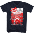 Jaws Handwritten Poster Official Movie T-Shirt