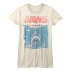 Jaws Movie Poster Distressed Women's T-Shirt