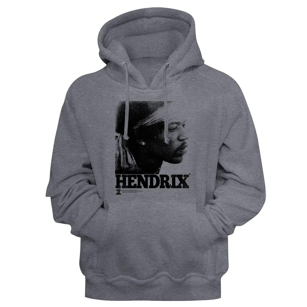 Shirt Medium Jimi Hendrix Face Grey Pullover Hoodie