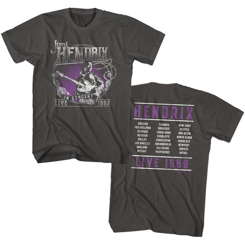 Jimi Hendrix Live 1969 Slim Fit T-Shirt