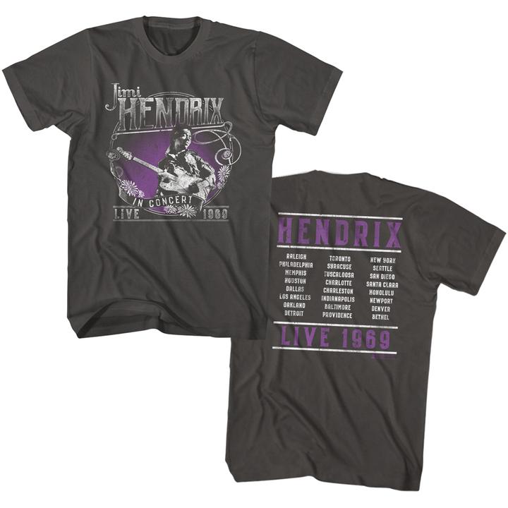 Shirt Jimi Hendrix Live 1969 Slim Fit T-Shirt