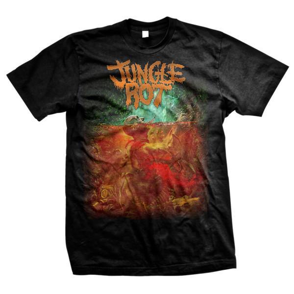  Jungle Rot Album Cover Black T-Shirt
