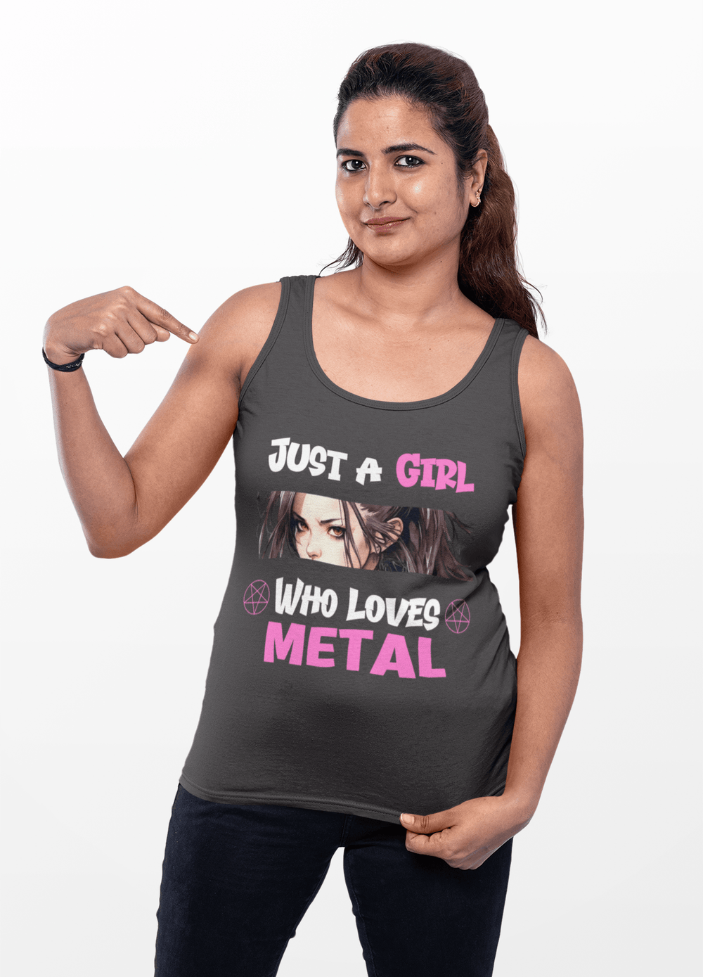 Shirts Just a Girl That Loves Metal Women's Racerback Tank Top
