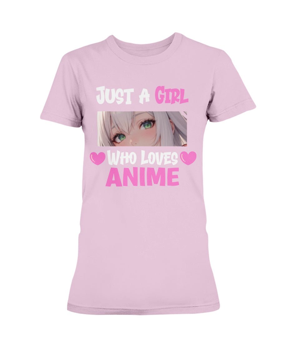 Light Pink / XS Just a Girl Who Loves Anime Women's T-Shirt FUEL-5F3602B