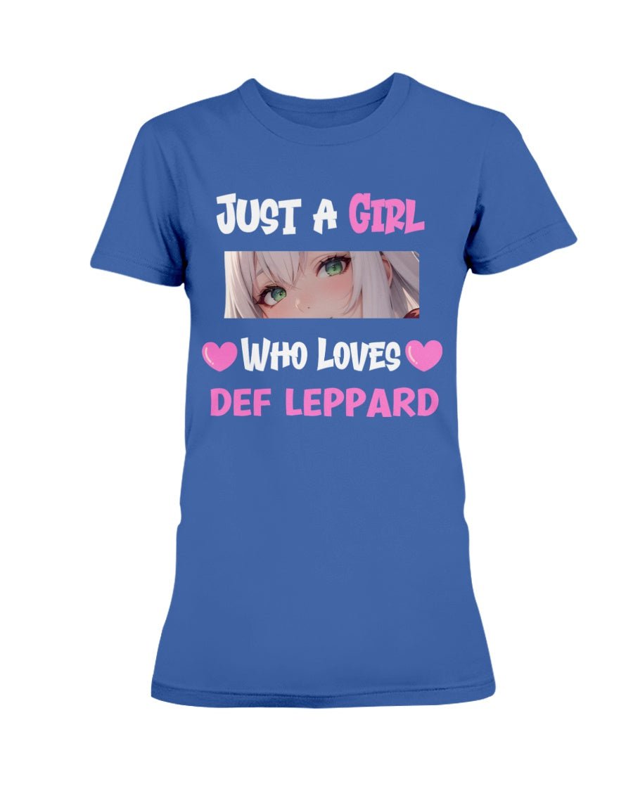 Royal Blue / XS Just a Girl Who Loves Def Leppard Women's T-Shirt FUEL-C5E50BF