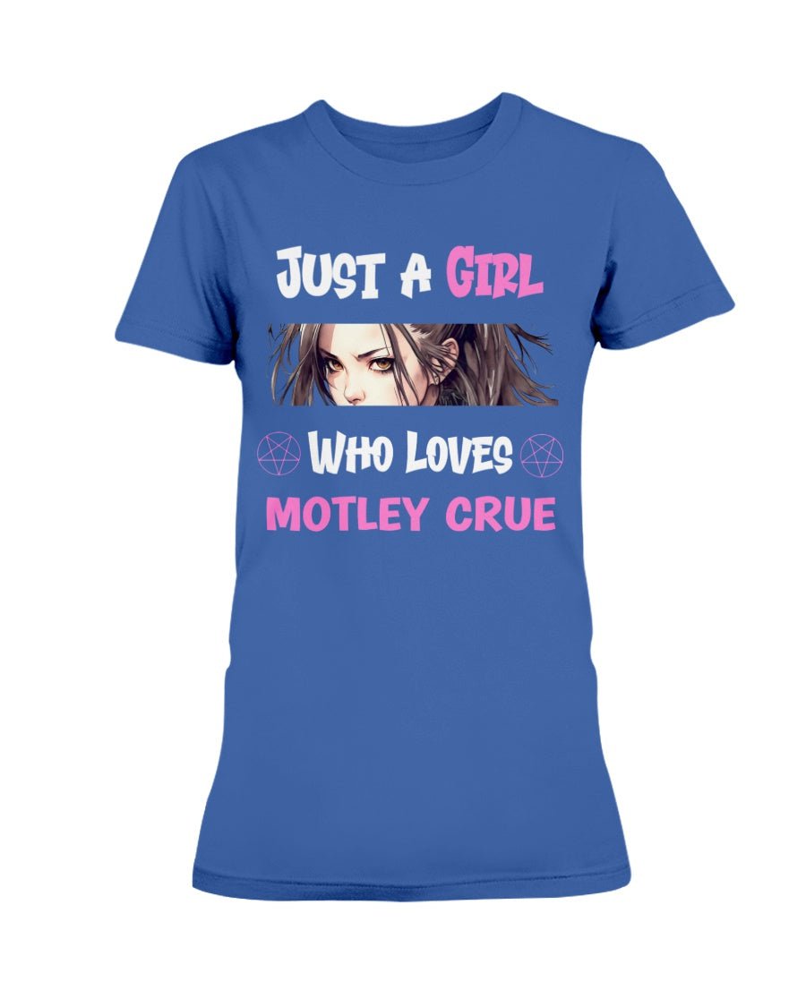 Royal Blue / XS Just a Girl Who Loves Motley Crue Women's T-Shirt FUEL-B83588D