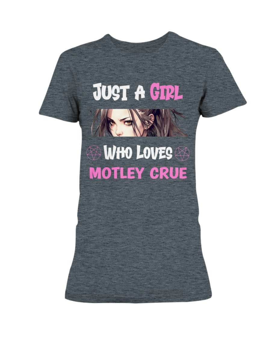 Dark Heather / XS Just a Girl Who Loves Motley Crue Women's T-Shirt FUEL-D8066BB