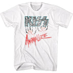 KISS Animalize Bloody Claws White Slim Fit T-Shirt