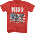 KISS - Destroyer Red Heather Slim Fit T-Shirt