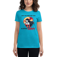 Load image into Gallery viewer, Blue / S Life&#39;s Too Short Not To Be A Little Vampy Women&#39;s Premium t-shirt 9985328_4907
