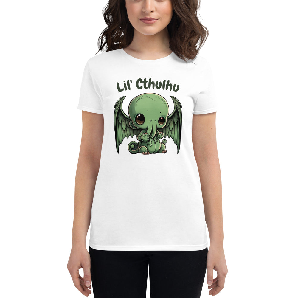 White / S Lil' Cthulhu Premium Women's T-Shirt 8474219_4897