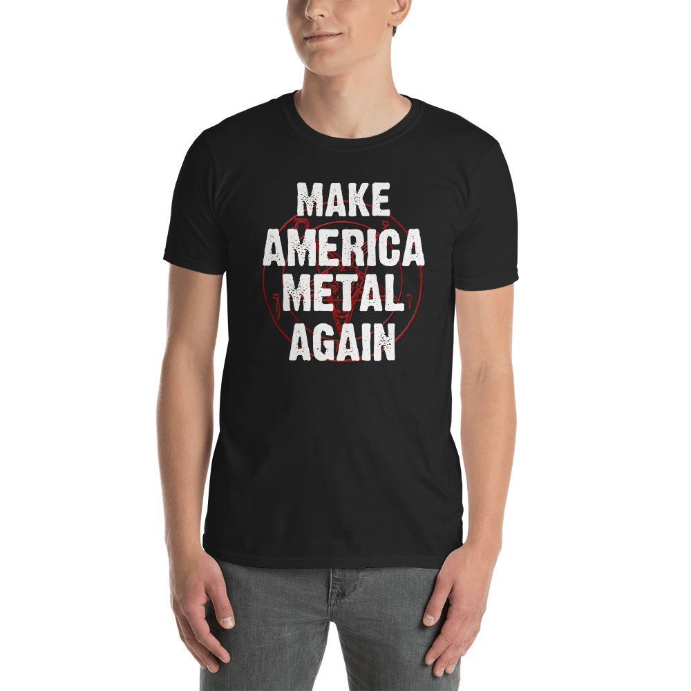 S Make America Metal Again Baphomet Pentagram T-Shirt