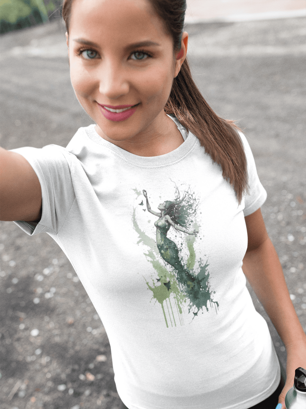 Mermaid Watercolor Splash Women's Premium T-Shirt