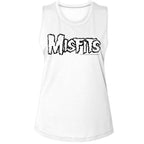 Misfits Logo Womens White Tank Top