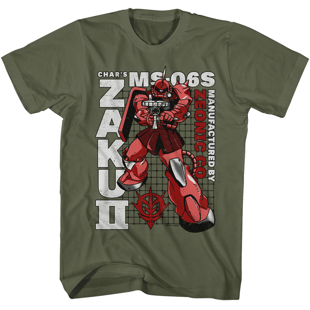 Mobile Suit Gundam - Gundam Zaku II Sheet Official T-Shirt