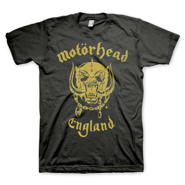 Shirt Motorhead England Gold Official T-Shirt