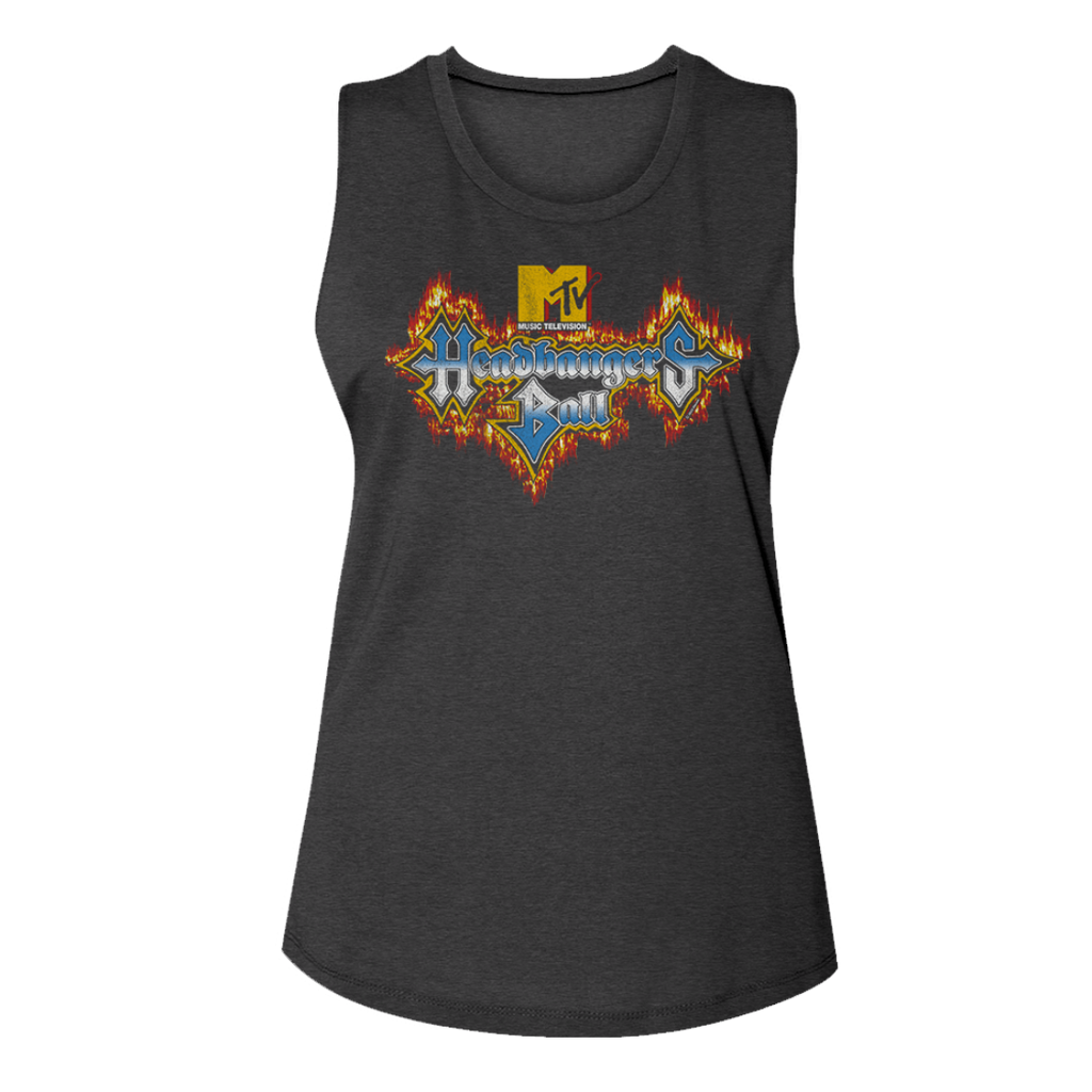 MTV Headbangers Ball Fire Logo Women's Tank Top MTV512-329S, MTV512-329M, MTV512-329L, MTV512-329XL, MTV512-329XXL