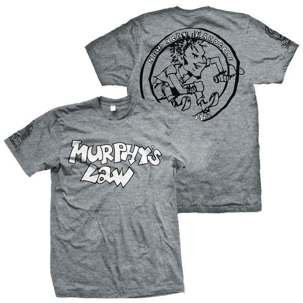 S Murphys Law New York Hardcore Grey T-Shirt