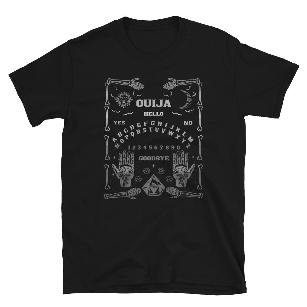Black / S Ouija Board Black Slim Fit T-Shirt