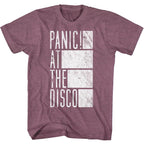 Panic at the Disco - Box Logo Maroon Heather T-Shirt
