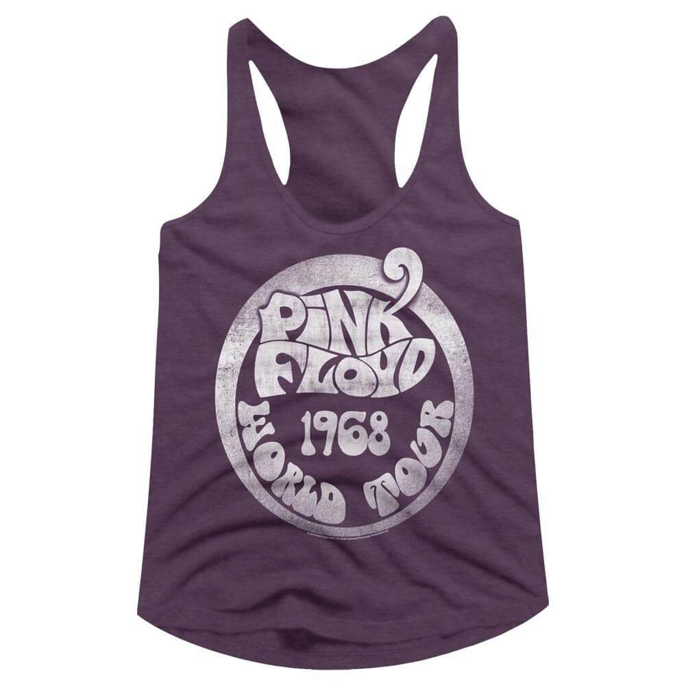 Pink Floyd 68 World Tour Juniors Racer Back Tank Top