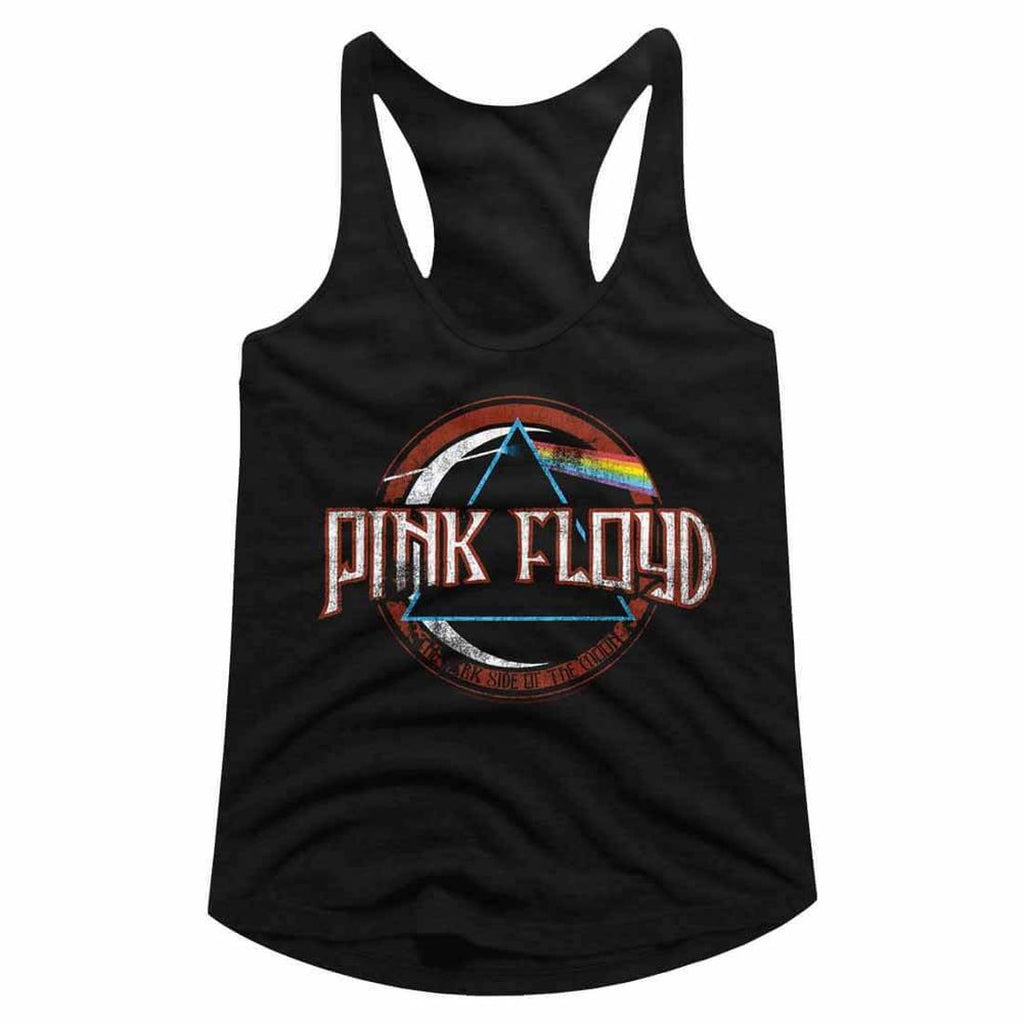 Pink Floyd Dark Side Logo Juniors Racer Back Tank Top