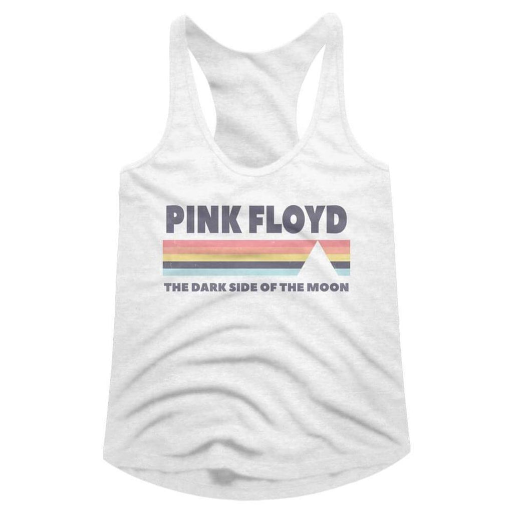 Pink Floyd Dark Side White Women's Racer Back Tank Top