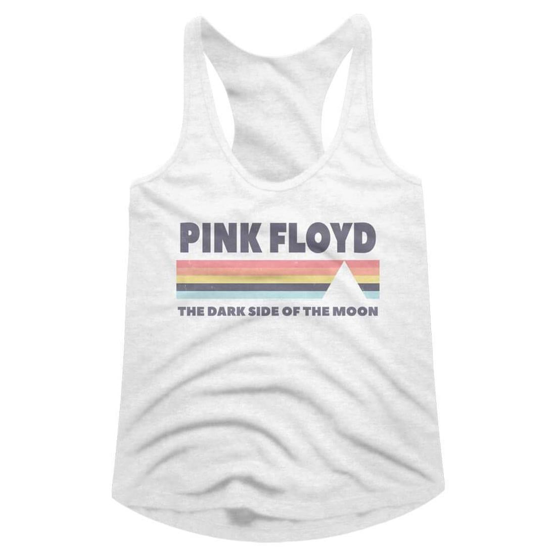 Pink Floyd Dark Side White Women's Racer Back Tank Top