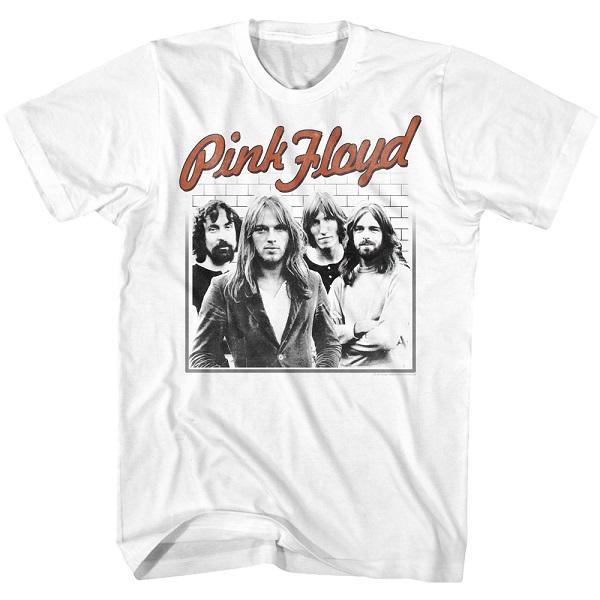 Pink Floyd Group Shot White Slim Fit T-Shirt