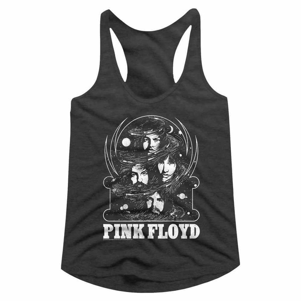 Pink Floyd Planetary Faces Juniors Racer Back Tank Top